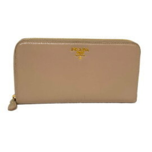 Prada long Wallet pink beige leather - Picture 1 of 9